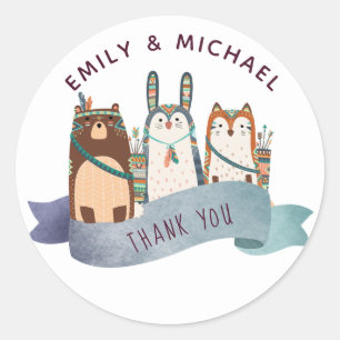 Woodland Animal Stickers Tribal Ethnic