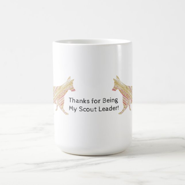 Woodland Animal Thank You Scout Leader Fox Coffee Mug (Center)