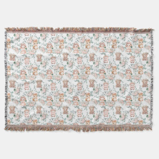 Woodland Animal Throw Blanket