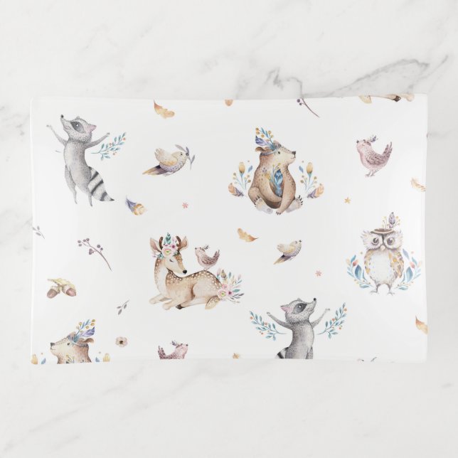 Woodland Animal Trinket Tray (Front)