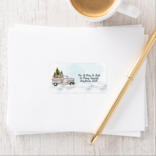 Woodland Animal Vintage Truck Label