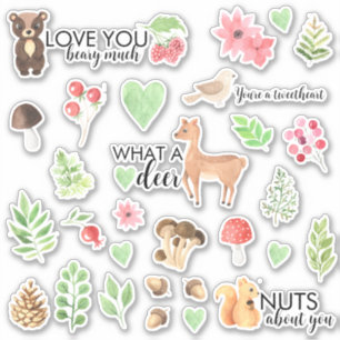 Woodland Animal Vinyl Stickers