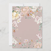 Woodland animal watercolor floral girl Baby Shower Invitation (Back)