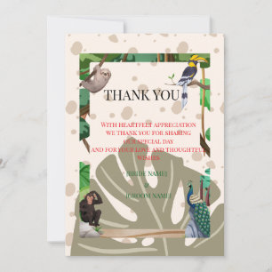 Woodland Animal Wedding Thank You Card