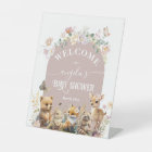 Woodland animal wildflower Girl Baby Shower welcom