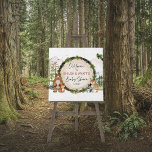 Woodland Animal Wood Slice Welcome Sign Poster at Zazzle