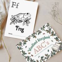 Woodland Animals ABC Coloring Baby Shower Activity