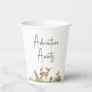 Woodland Animals Adventure Awaits Baby Shower Paper Cups