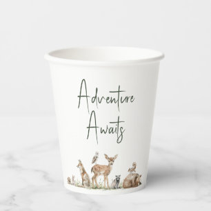 Woodland Animals Adventure Awaits Baby Shower Paper Cups