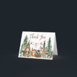 Woodland Animals Adventure Awaits Baby Shower  Thank You Card<br><div class="desc">Express your gratitude with Woodland Animals Baby Shower Thank You Card Printable,  a perfect way to share your heartfelt thanks. Adorned with adorable baby motifs this customizable card adds a touch of sweetness to your appreciation. Personalize to convey your thanks in the most charming and memorable way!

BS1095</div>