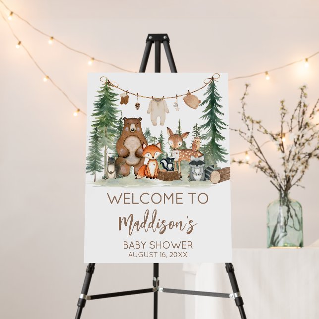 Woodland Animals Adventure Awaits Welcome Sign (In Situ (Stand))