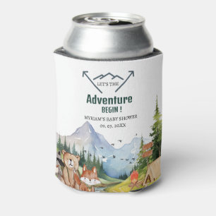 Woodland Animals Adventure Baby Shower Can Cooler