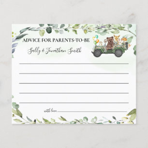 Woodland Animals Advice for Parents to-be card Flyer