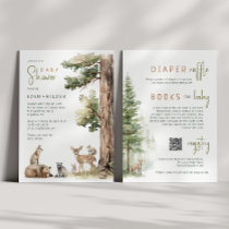 Woodland Animals | All In One Couples Baby Shower Invitation