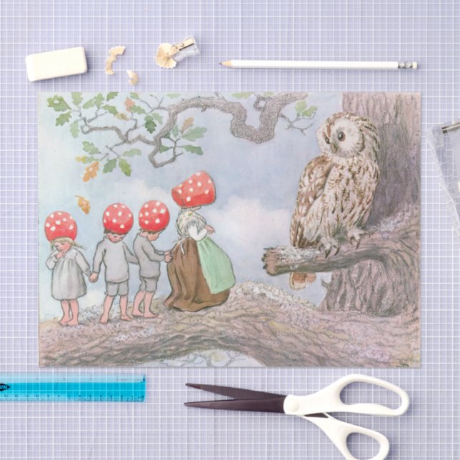 Woodland Animals and Children Elsa Beskow Tissue Paper (Craft)