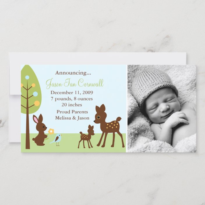 woodland birth announcements