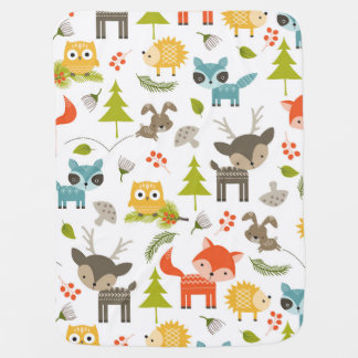 Woodland Animals Baby Blanket