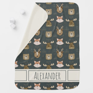 Woodland Animals Baby Blanket