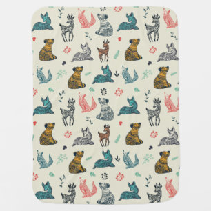 Woodland Animals Baby Blanket
