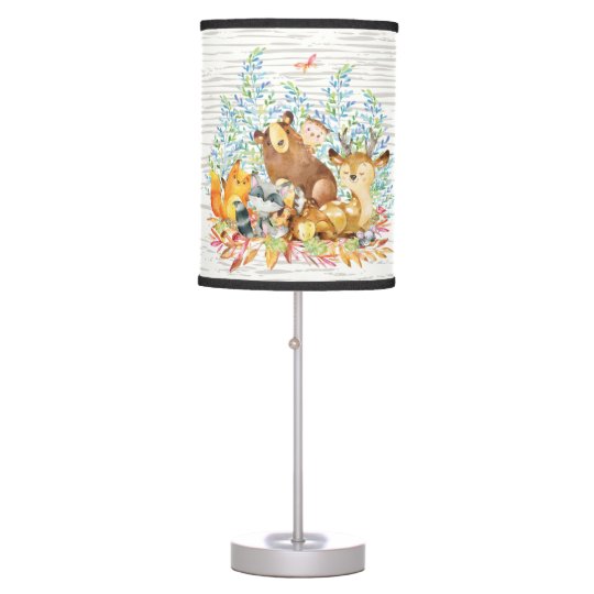 Woodland Animals Baby Girl Boy Nursery Lamp