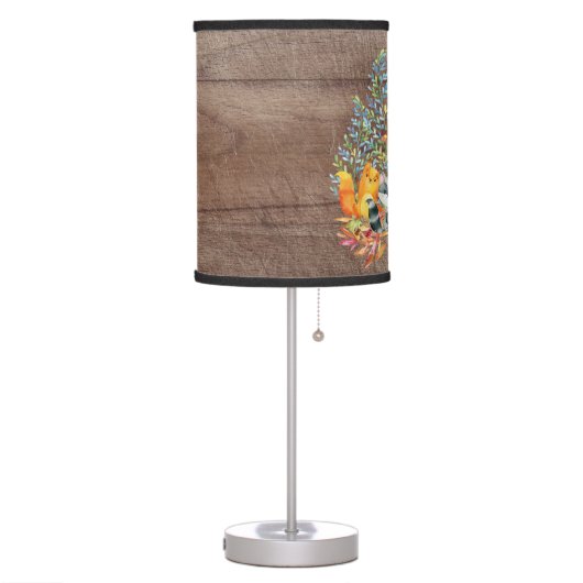 Woodland Animals Baby Girl | Boy Nursery Lamp (Left)