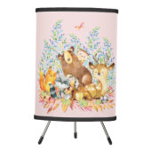 Woodland Animals Baby Girl Nursery Lamp (Front)