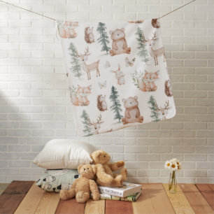Woodland Animals Baby Nursery Blanket