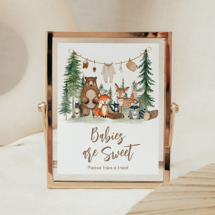 Woodland Animals Baby Shower Babies are Sweet Sign