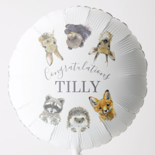 Woodland Animals Baby Shower Balloon