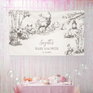 Woodland Animals Baby Shower Banner