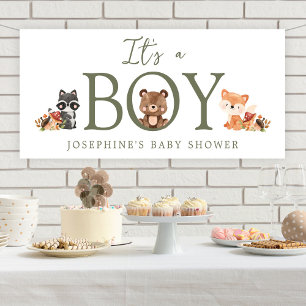 Woodland Animals Baby Shower Banner
