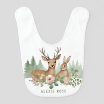 Woodland Animals Baby Shower Bib