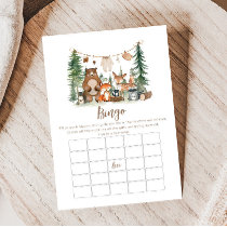 Woodland Animals Baby Shower Bingo Game