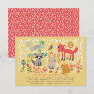 Woodland Animals Baby Shower Book Request Invitation