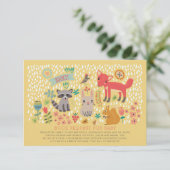 Woodland Animals Baby Shower Book Request Invitation (Standing Front)