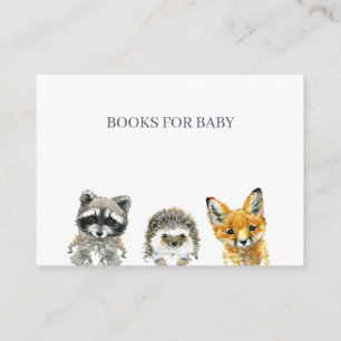 Woodland Animals Baby Shower Diaper Raffle Ticket Enclosure Card