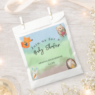 Woodland animals Baby Shower Favor Bag