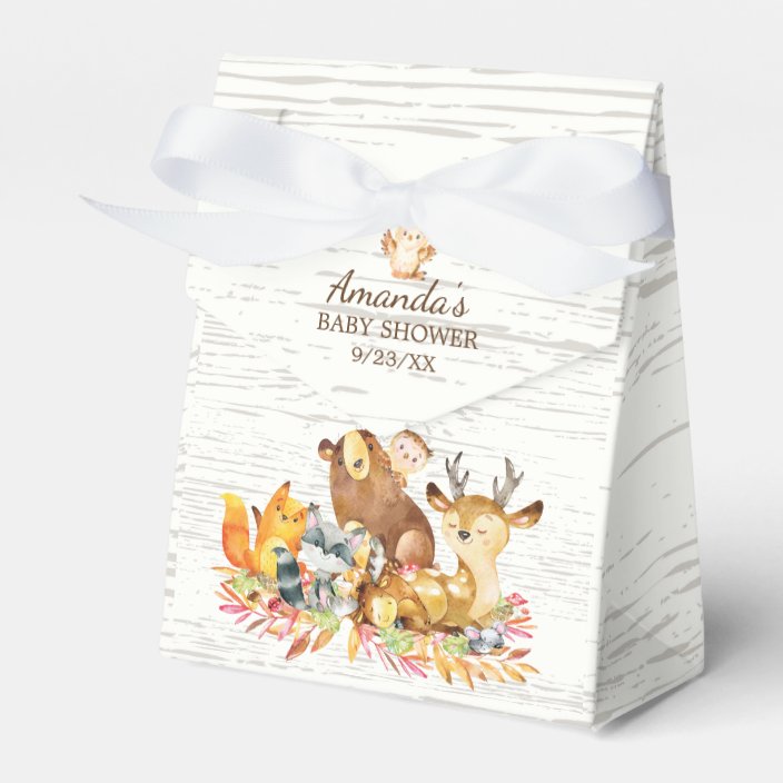 woodland animal baby shower favors