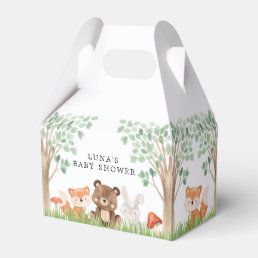 Woodland Animals Baby Shower  Favor Box