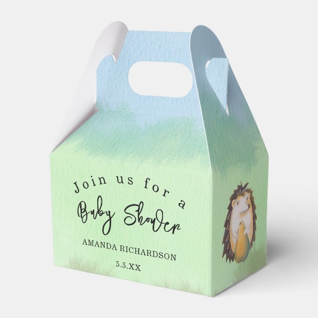 Woodland animals Baby Shower Favor Boxes (Front Side)