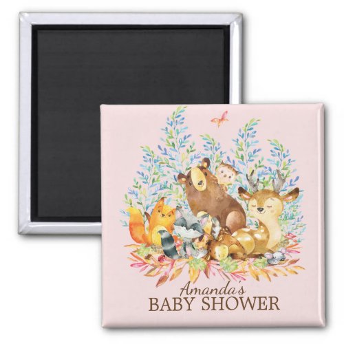 Woodland Animals Baby Shower Favor  Magnet