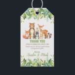 Woodland Animals Baby Shower Forest Boy Favor Gift Tags<br><div class="desc">Woodland Animals Baby Shower Favor Tags, featuring adorable hand-drawn watercolor woodland animals and pretty watercolor foliage. Personalize it with your details easily and quickly, simply press the customize it button to further re-arrange and format the style and placement of the text. Great for Baby Sprinkle, Baby Shower Tea Party, Baby...</div>