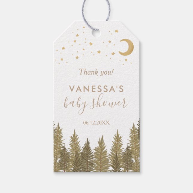 Woodland Animals Baby Shower Gift Tags (Front)