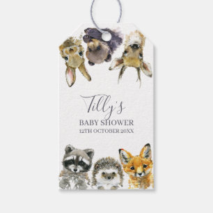 Woodland Animals Baby Shower Gift Tags