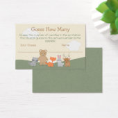 Woodland Animals Baby Shower Guess How Many Card (Desk)