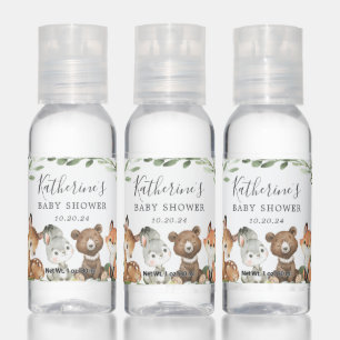 Woodland Animals Baby Shower Hand Sanitizer