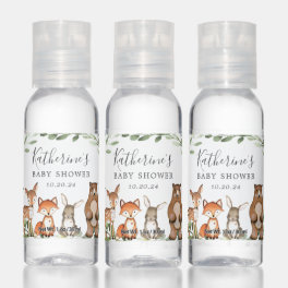 Woodland Animals Baby Shower Hand Sanitizer