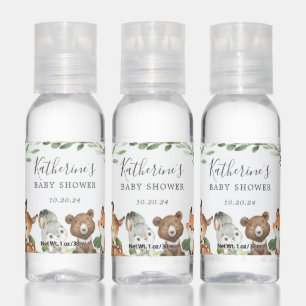 Woodland Animals Baby Shower Hand Sanitizer