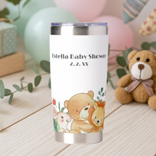 Woodland Animals Baby Shower Insulated Tumbler
