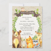 Woodland Animals Baby Shower Invitation (Front)